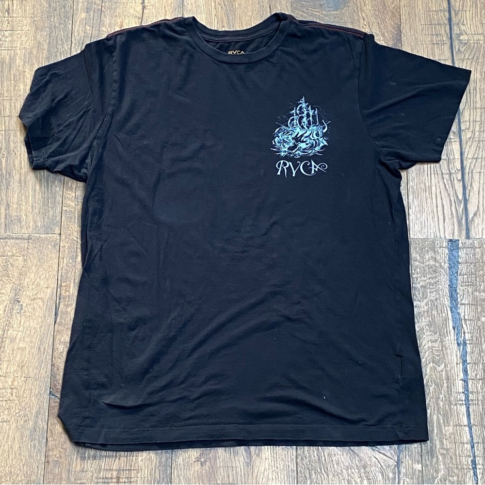 RVCA Artist Network Program Men's XL T Shirt  Short Sleeve Crew Neck Black